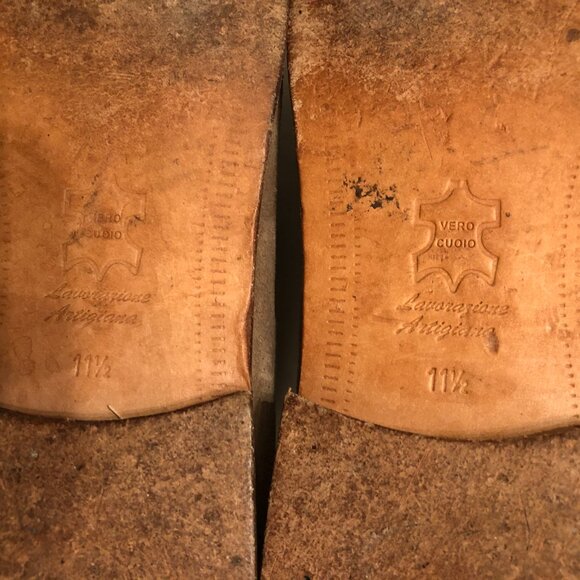 Millburn co men's tan leather suede slip on loafers dress shoes size: 11.5 - Picture 5 of 8